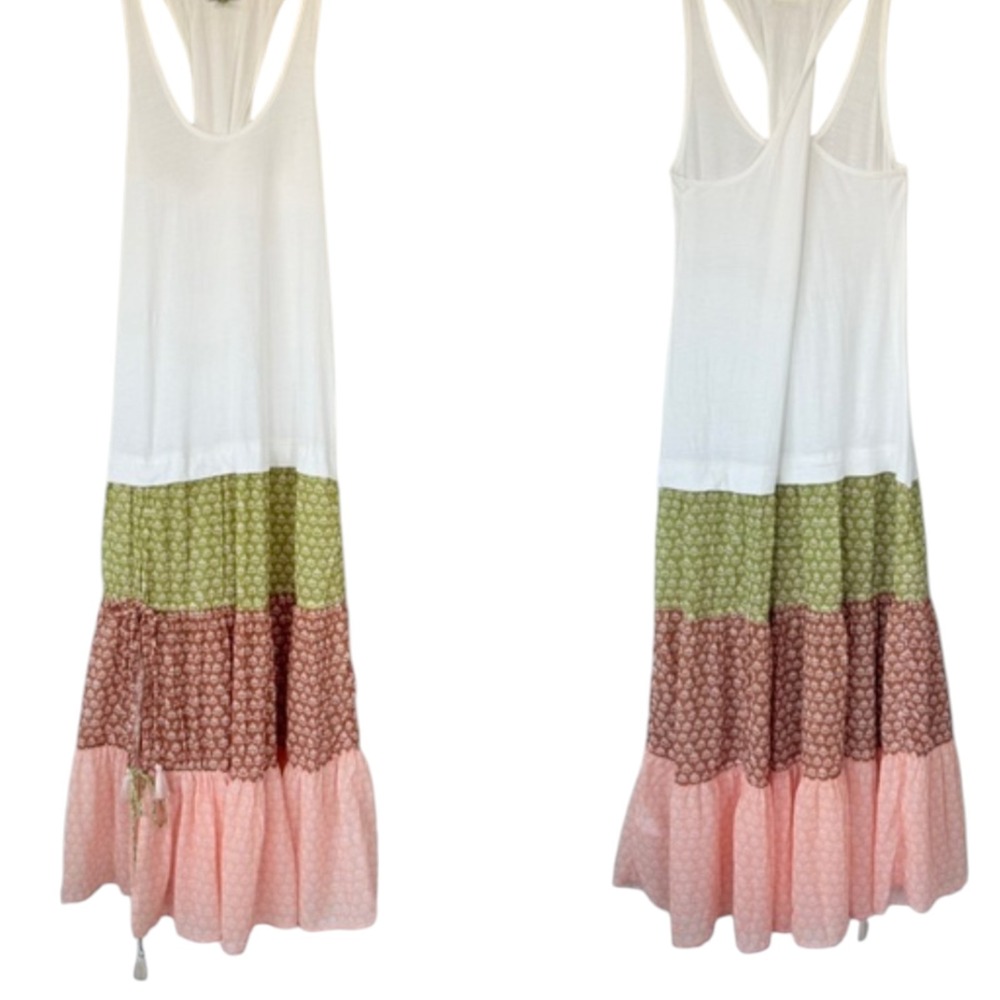 Anthropology Celandine Sleeveless Scoop-Neck Tiered Maxi Dress Women's XS Boho